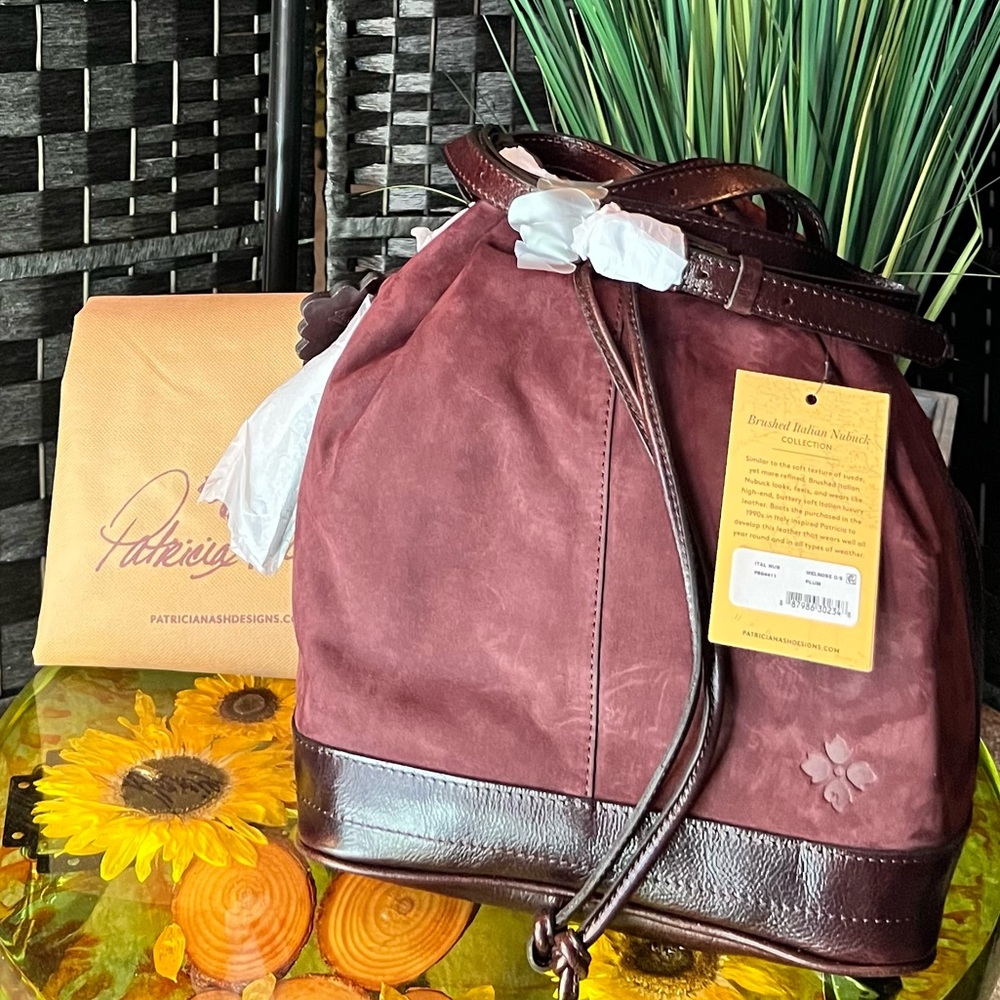 NWT- Patricia Nash Melrose Drawstring
Bucket Bag With Key Fob